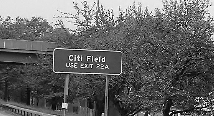 Citi field exit sign
